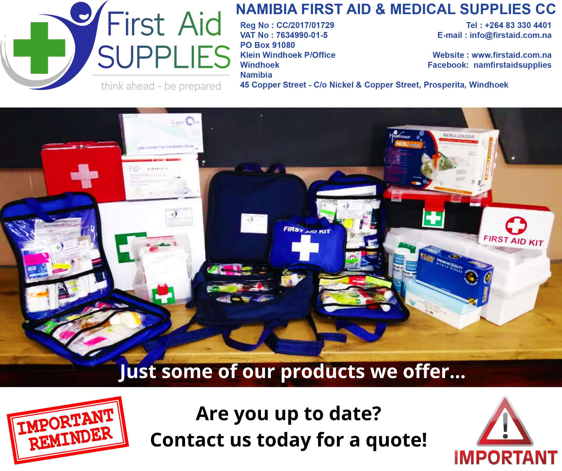 Packed First Aid Kits